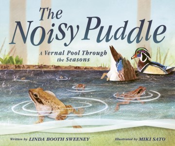 book cover for The noisy puddle : a vernal pool through the seasons