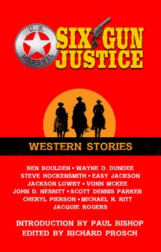 book cover for Six gun justice : western stories